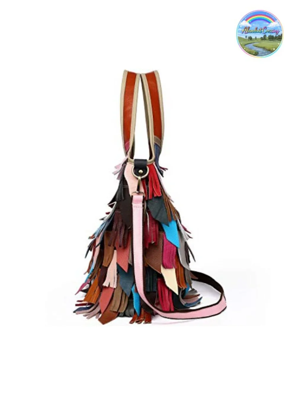 Genuine Leather Colorful Tote Handbag Hobo Large Shoulder Bag